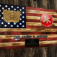 Handcrafted Military Tribute Wooden American Flag